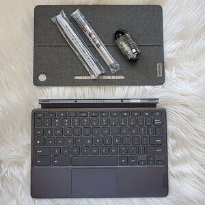 Lenovo Duet 3 Storm Gray Detachable Magnetic Keyboard, Kickstand & Stylus Pen